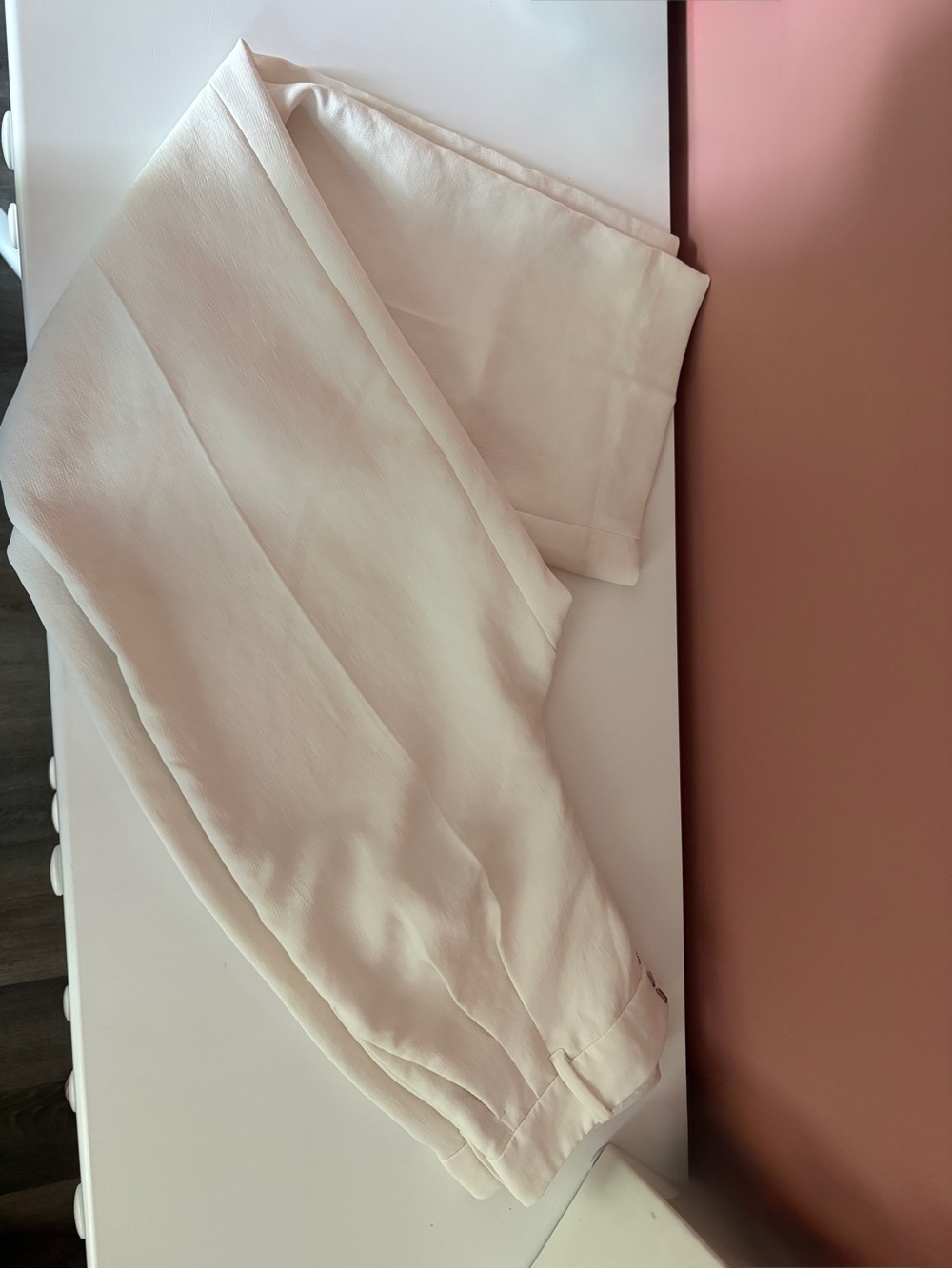 Wilfred Cream Wide-Leg Pleated Trousers - Picture 3 of 6